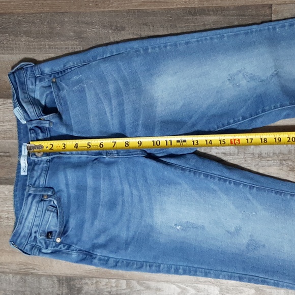 Kancan lightwash split frayed hem size 29 womens jeans - Picture 4 of 9